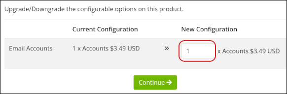 Hosting Panel - Email - - Buy More Accounts - New configuration